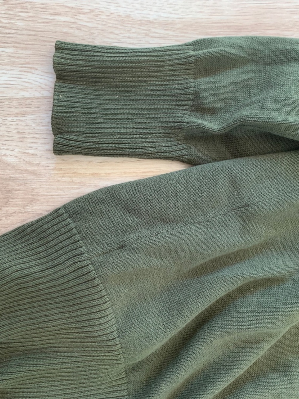 Green Cardigan 100% cotton 3/4 sleeve - Picture 2 of 11